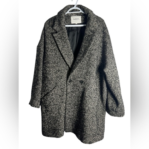 ba&sh Black and Gray Women's Coat - Picture 4 of 7